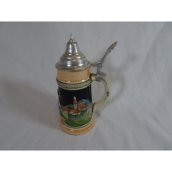 Small Ceramic German Style Beer Mug Stein - Picture 1 of 8